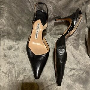 Manolo Blahnik Sleek Black Heels